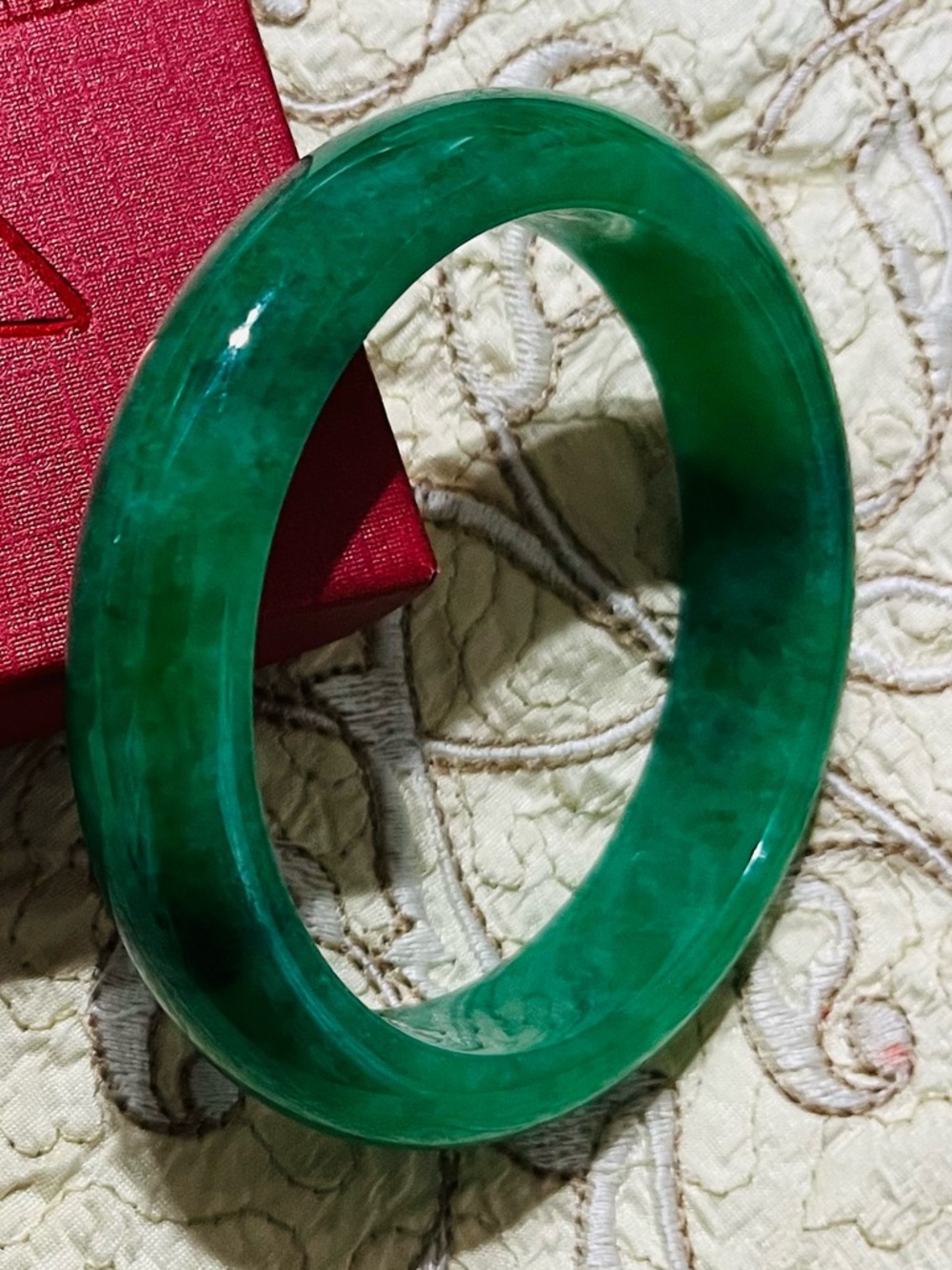 Certified Jade Jadeite Grade A Green 56.6mm Bangle Bracelet NEW